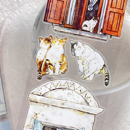 3071 A31 Inside & Out | Original Hand-Drawn PET Washi Tape Die-Cut for Journaling