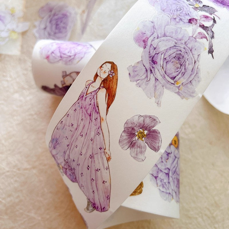 3066 A39 Twilight Purple | PET & Matte Washi Die-Cut Tape, Original Journal Supply