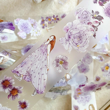 3066 A39 Twilight Purple | PET & Matte Washi Die-Cut Tape, Original Journal Supply