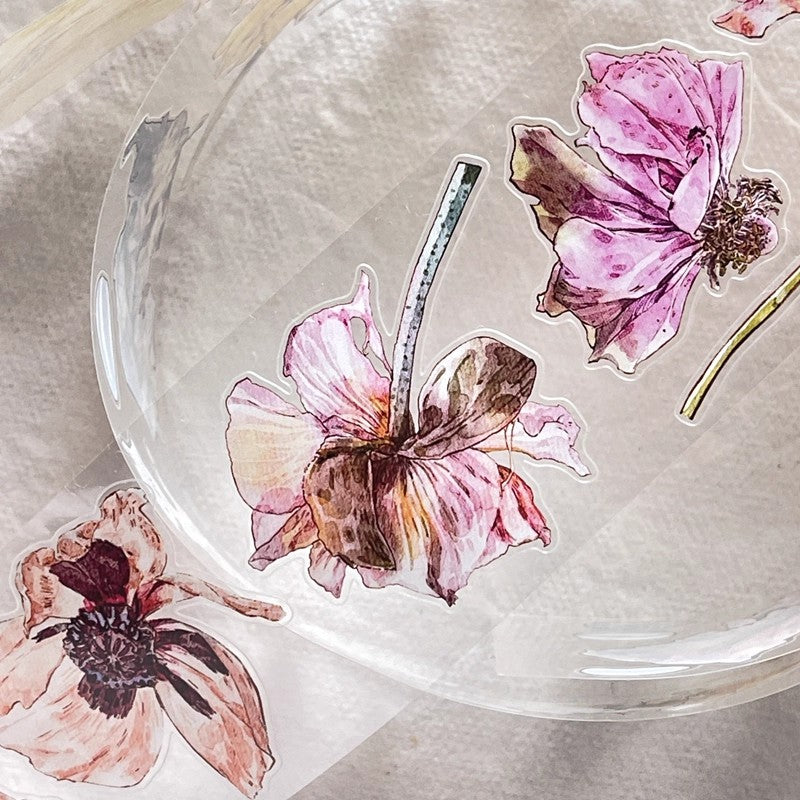 3072 A32 Colorful | Original Hand-Drawn PET Washi Tape Die-Cut for Journaling