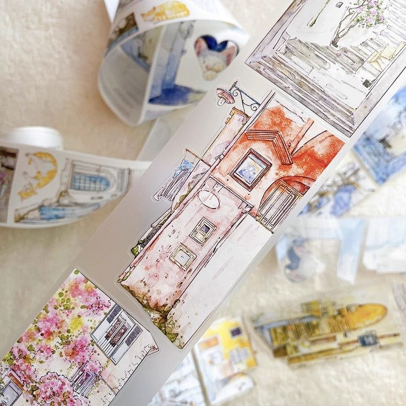 3065 A38 Corner | Original PET Matte Washi Tape Die-Cut for Journaling