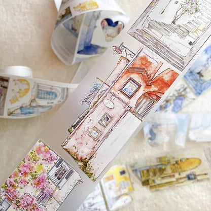 3065 A38 Corner | Original PET Matte Washi Tape Die-Cut for Journaling