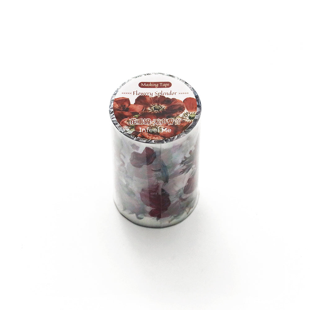 [2603-117] Iridescent Floral PET Stickers 4 Styles