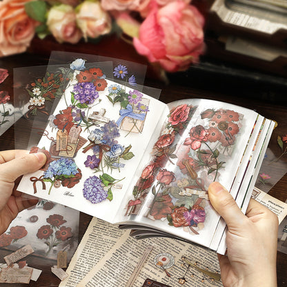 [2603-039] PET Sticker Book for Background Collage 4 Styles