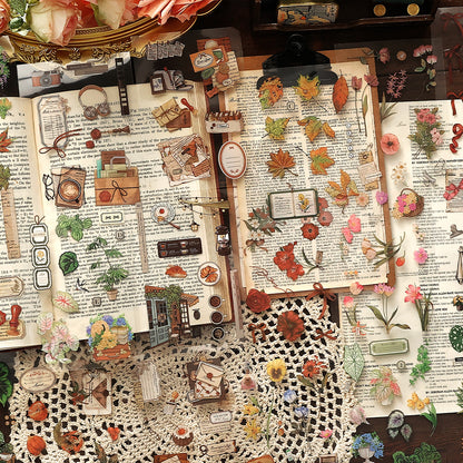 [2603-039] PET Sticker Book for Background Collage 4 Styles