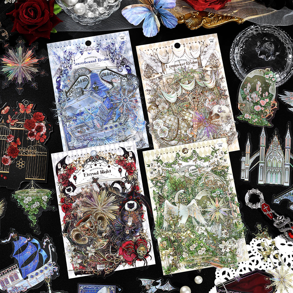 [2603-116] Luxury Vintage PET Sticker Pack 4 Styles