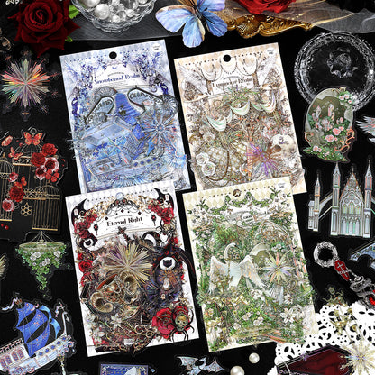 [2603-116] Luxury Vintage PET Sticker Pack 4 Styles