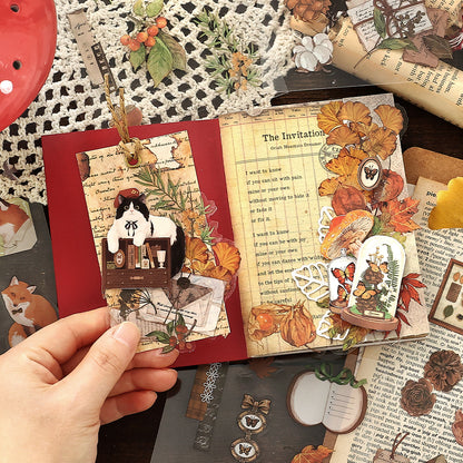 [2603-039] PET Sticker Book for Background Collage 4 Styles