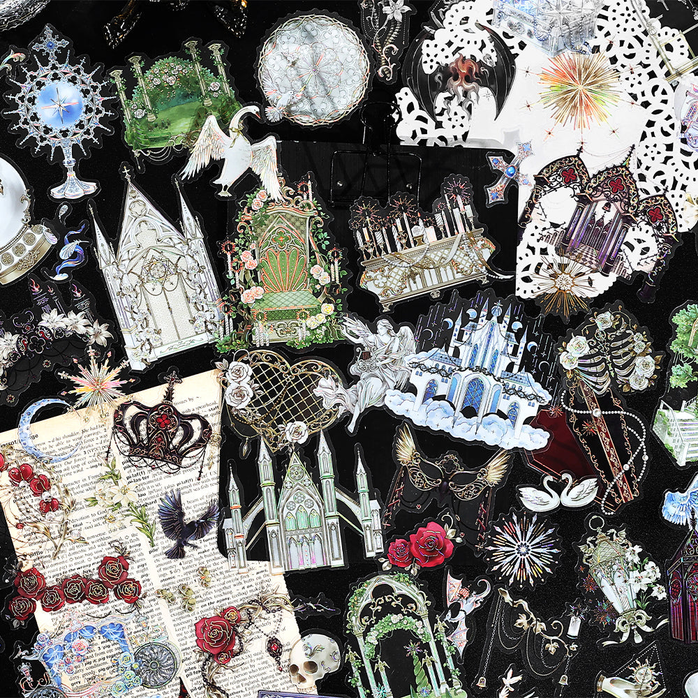 [2603-116] Luxury Vintage PET Sticker Pack 4 Styles