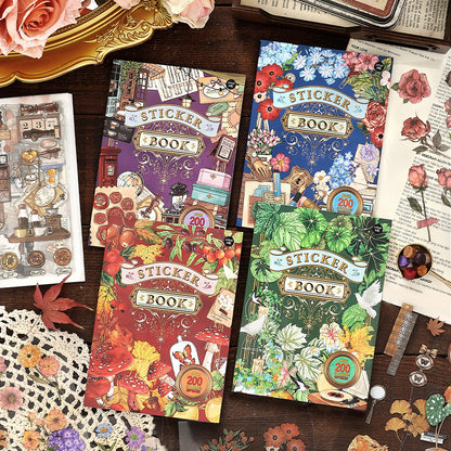 [2603-039] PET Sticker Book for Background Collage 4 Styles