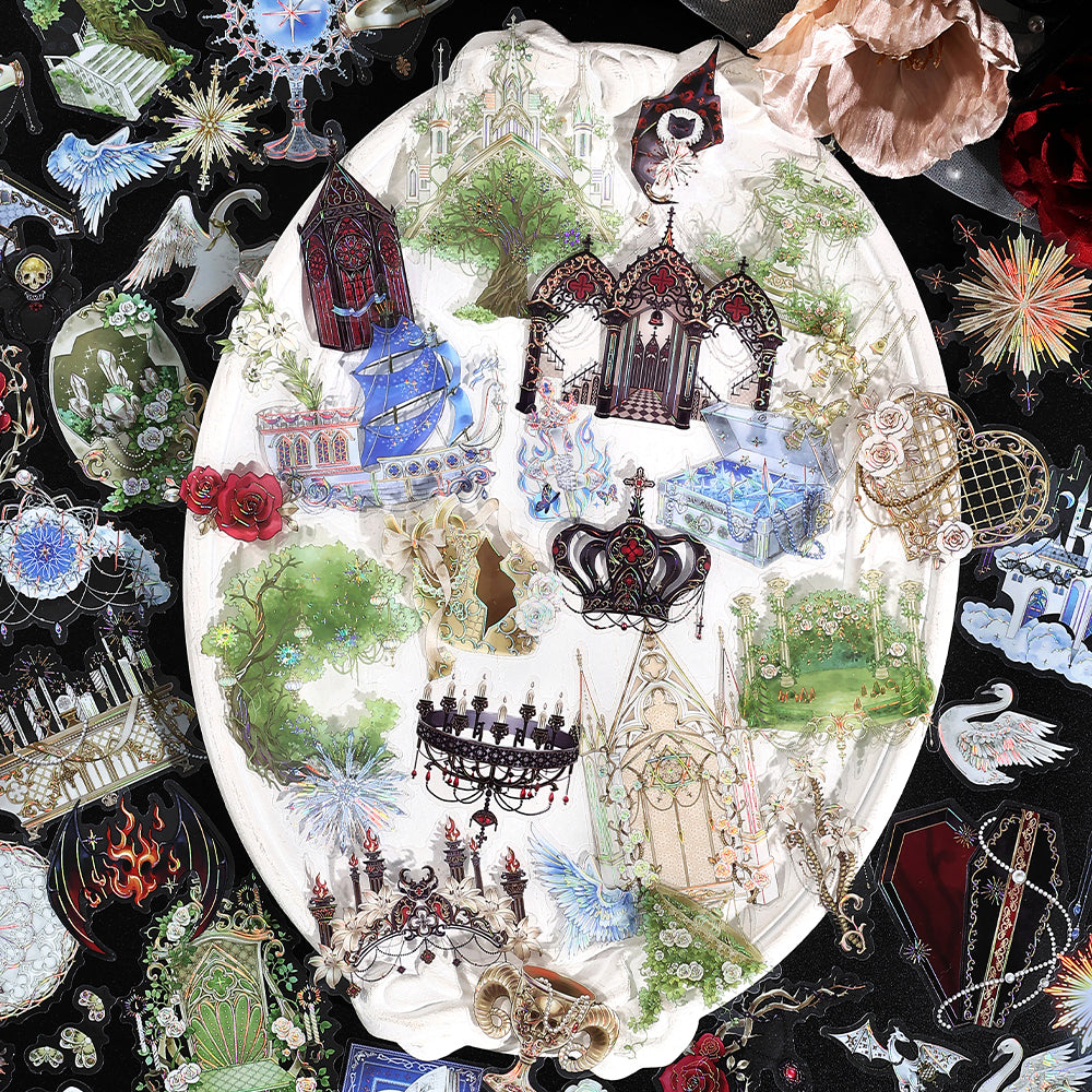 [2603-116] Luxury Vintage PET Sticker Pack 4 Styles