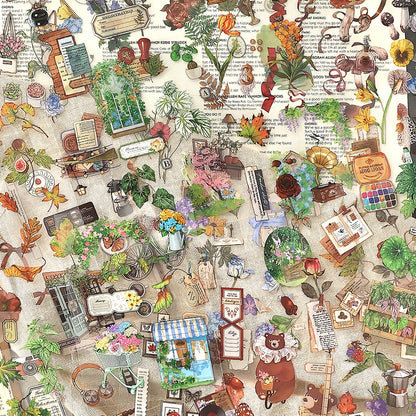 [2603-039] PET Sticker Book for Background Collage 4 Styles