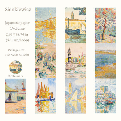 [2603-059] Impressionist Oil Painting Background Tape 4 Styles