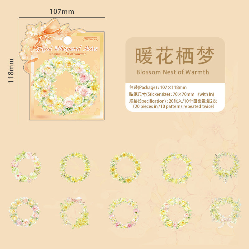 [2603-003] Floral PET Collage Stickers 6 Styles