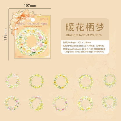 [2603-003] Floral PET Collage Stickers 6 Styles
