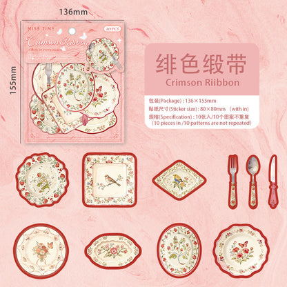 [2603-048] European Tableware Stickers 6 Styles