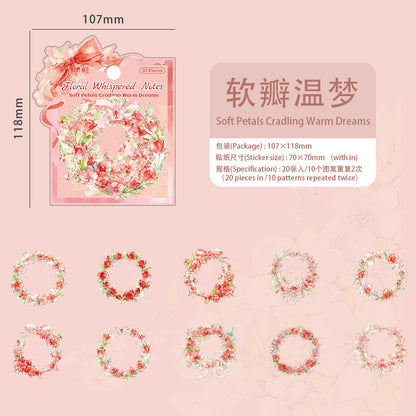 [2603-003] Floral PET Collage Stickers 6 Styles