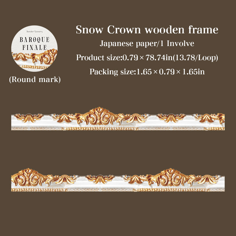 [2601-158] Baroque Finale – Ornate Frame Washi Tape Set (4 Designs)