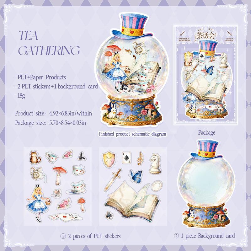 [2603-031] Fantasy Crystal Ball Scene Stickers 4 Styles