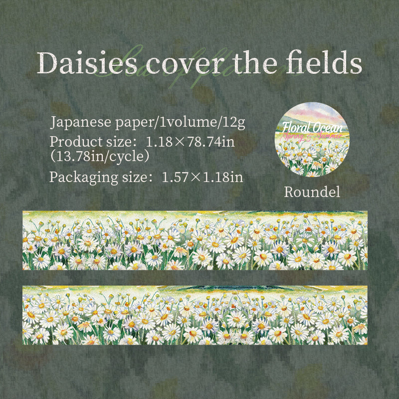 [2603-121] Floral Field Washi Tape 4 Styles