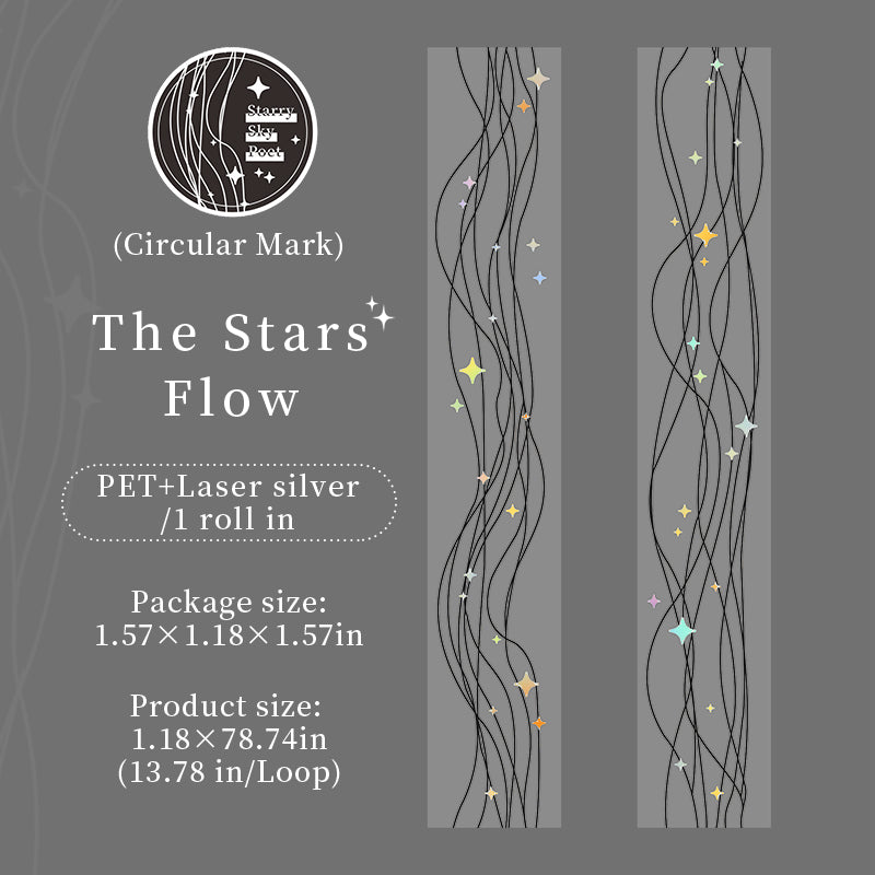 [2601-161] Starry Poet – Cosmic PET Tape Set (6 Designs)