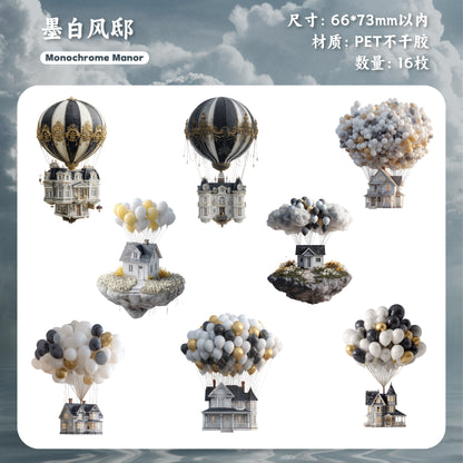 [2603-047] Vintage House Collage Stickers 6 Styles