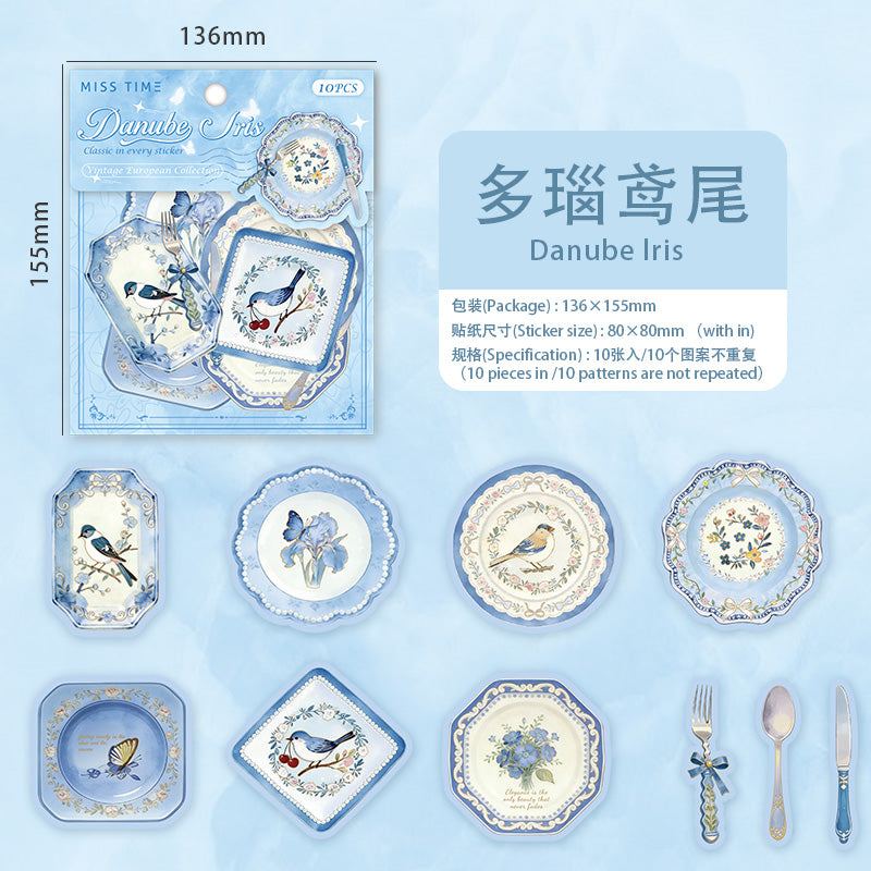[2603-048] European Tableware Stickers 6 Styles