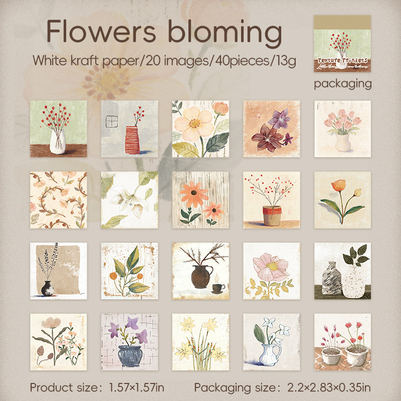 [2603-102] Mini Square Lifestyle Sticker Book 4 Styles