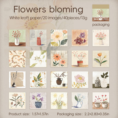 [2603-102] Mini Square Lifestyle Sticker Book 4 Styles