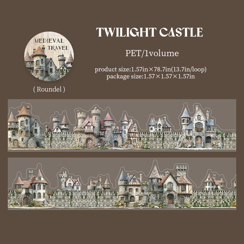 [2603-093] Medieval Travel Scene PET Tape 6 Styles