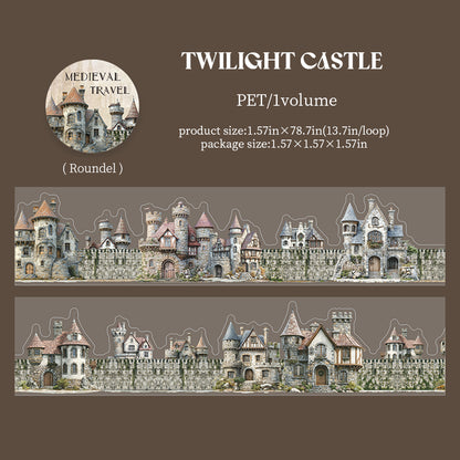 [2603-093] Medieval Travel Scene PET Tape 6 Styles