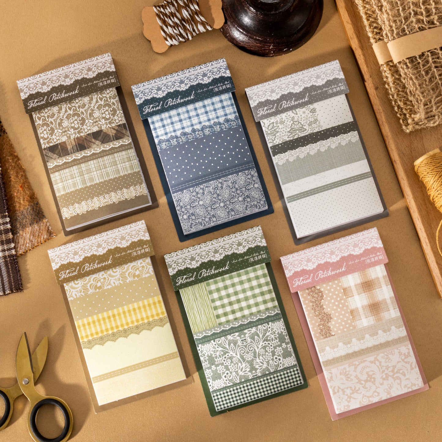 [2601-171] Floral Patchwork – Vintage Lace Collage Paper Pad (6 Designs)