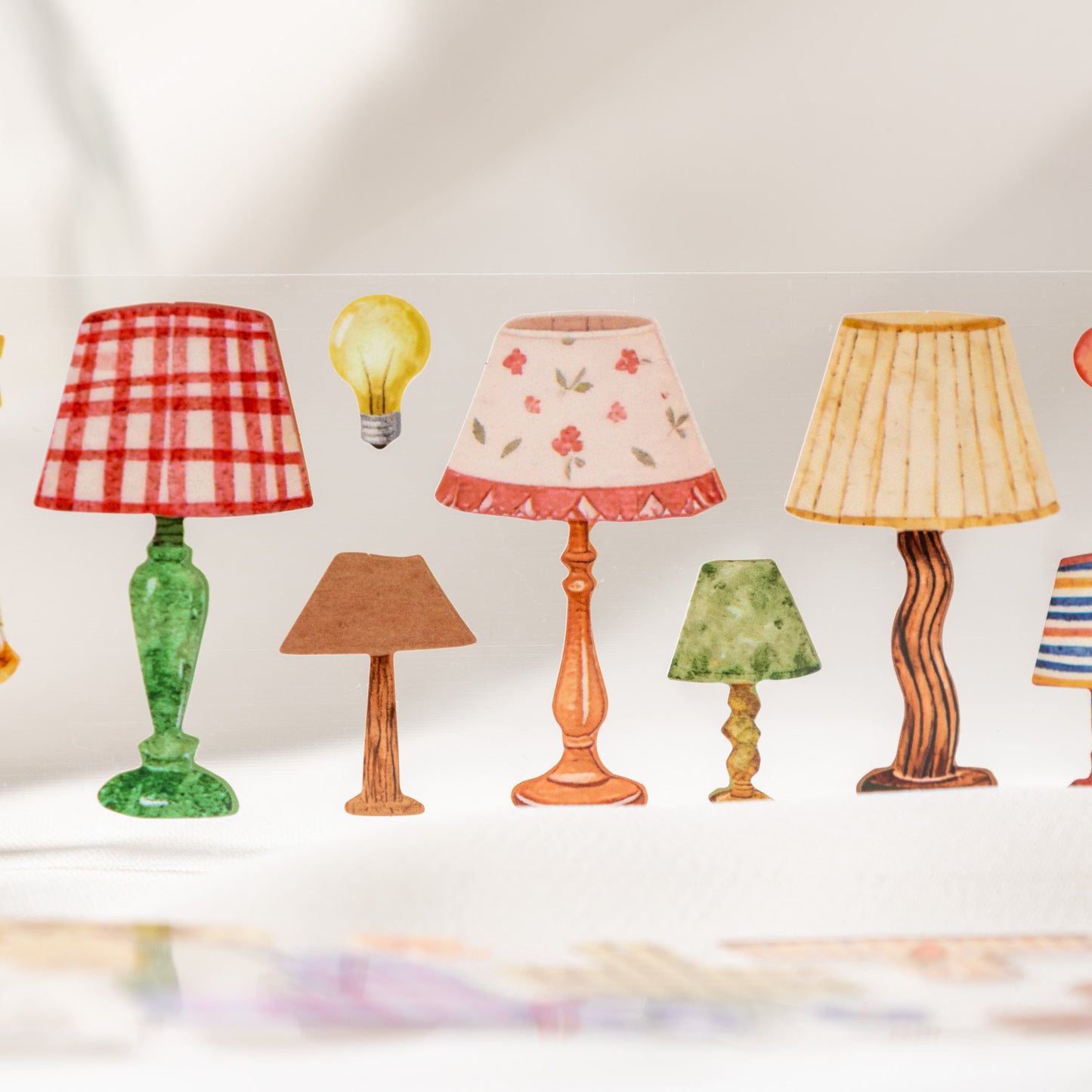 [2601-235] Everyday Objects Series Synthetic Paper Washi Tape Journal Stickers 4 Styles