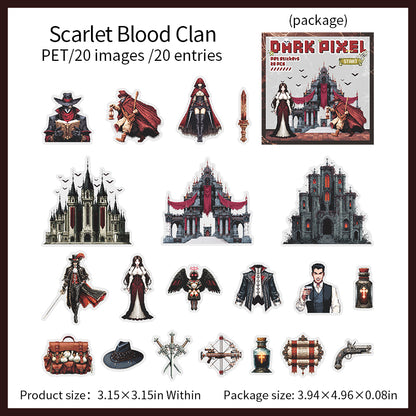[2603-052] Gothic Dark Scene Stickers 4 Styles
