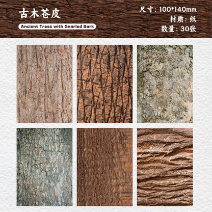 [2602-004] Vintage Natural Texture Background Paper 6 Styles