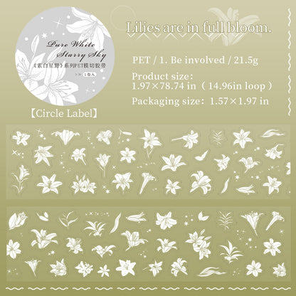 [2603-035] European PET Die Cut Collage Tape 6 Styles