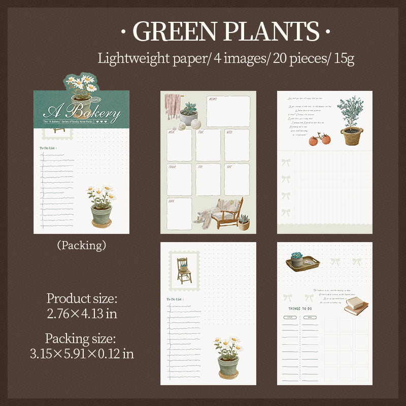 [2601-180] A Little Bakery – Memo Pad Collage Sticker Set (6 Designs)