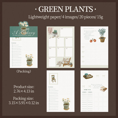 [2601-180] A Little Bakery – Memo Pad Collage Sticker Set (6 Designs)