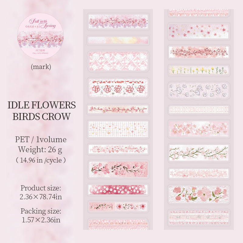 [2601-174] Fall into Spring – PET Die-Cut Decorative Tape Set (4 Designs)
