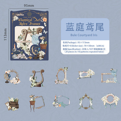 [2603-025] Garden Floral PET Frame Stickers 6 Styles