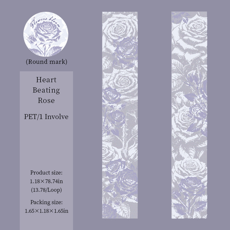 [2601-186] Blooming Dawn Botanical PET Washi Tape