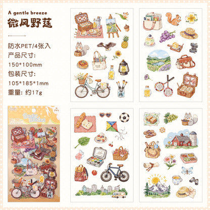 [2603-020] PET Food and Lifestyle Sheet Stickers 4 Sheets