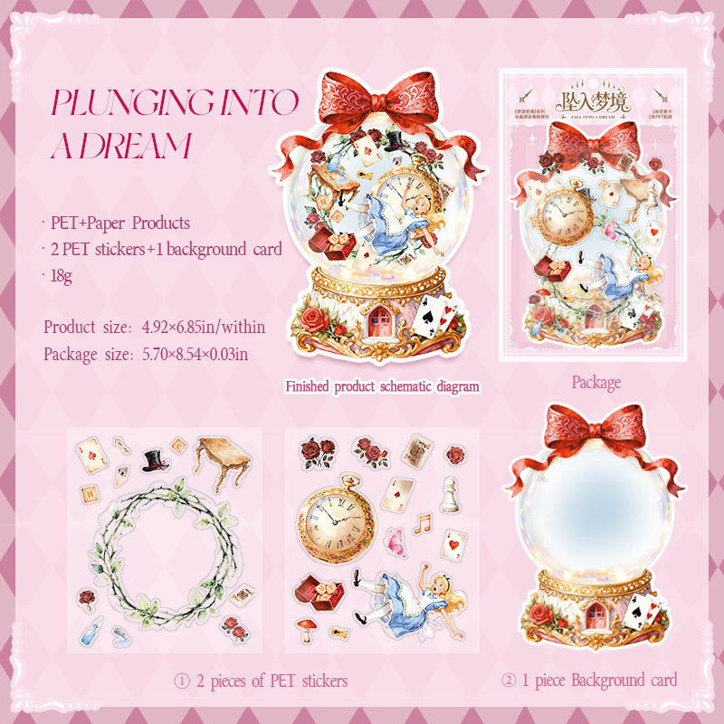 [2603-031] Fantasy Crystal Ball Scene Stickers 4 Styles