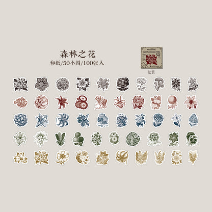 [2602-001] Vintage Ephemera Object Sticker Box 8 Styles
