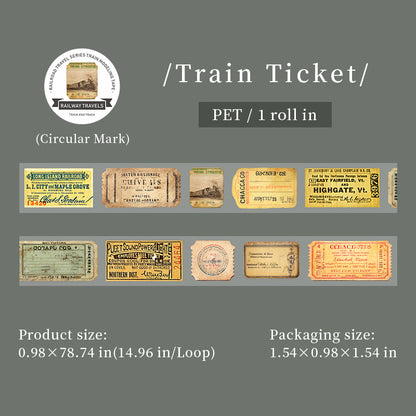 [2603-021] Train Travel Scene Tape 4 Styles
