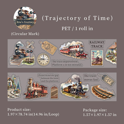 [2603-100] Travel Journal Die Cut Decorative Tape 4 Styles