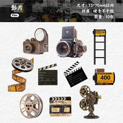 [2603-018] Vintage Audio Collage Stickers 6 Styles