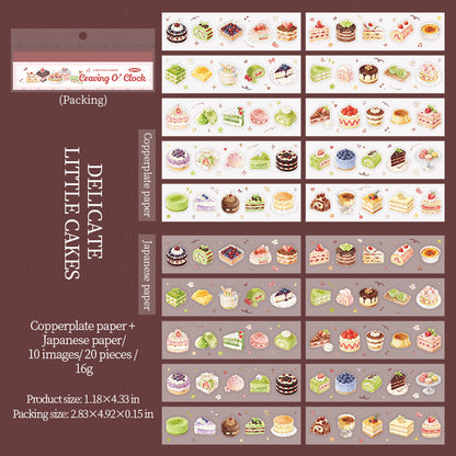[2603-075] Food Die Cut Sticker Book 20 Sheets 4 Styles