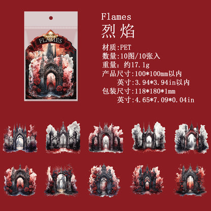 [2601-238] Gothic Cathedral Collage Paper 4 Styles