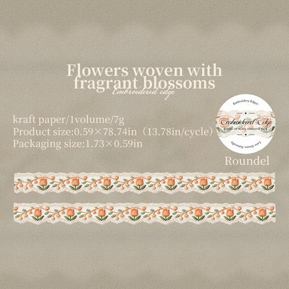 [2601-179] Qibian Collection – Embroidered-Style Decorative Tape Set (4 Designs)
